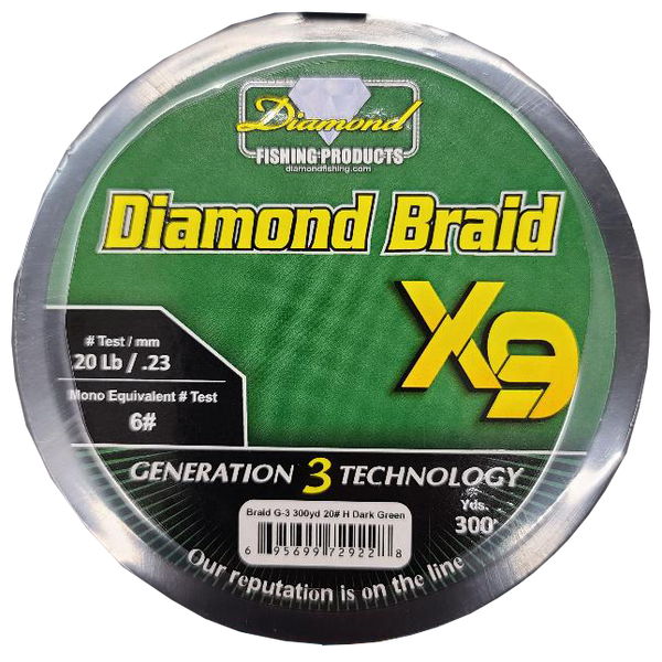 Momoi Diamond Braid Generation III Fishing Line 8X - Orange - 65lb - 3000  yds