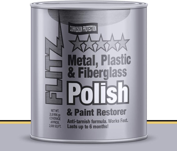 Flitz Paste Metal Polish, Fiberglass & Paint Restorer (2 lb. can) 