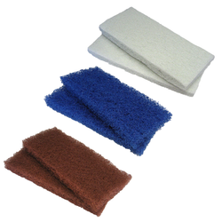 All three textures of pads (2 packs) White-fine, Blue-medium, Red/brown-coarse