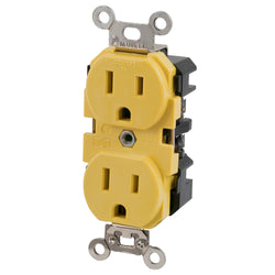 Yellow duplex receptacle