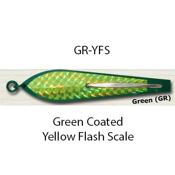 Green coated with yellow flash scale