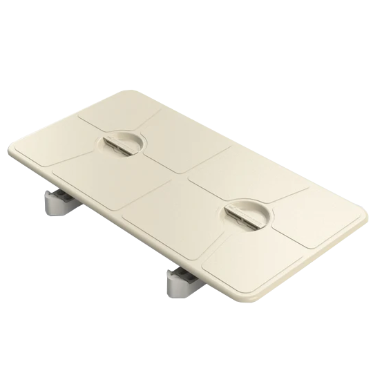 Cream rectangular plate