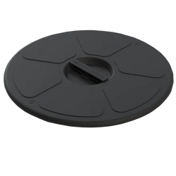 Black round plate