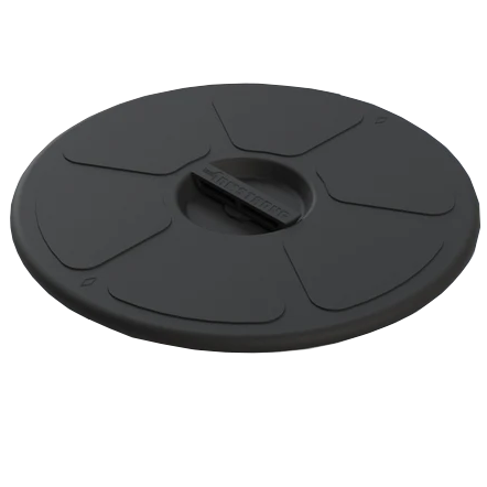 Black round plate