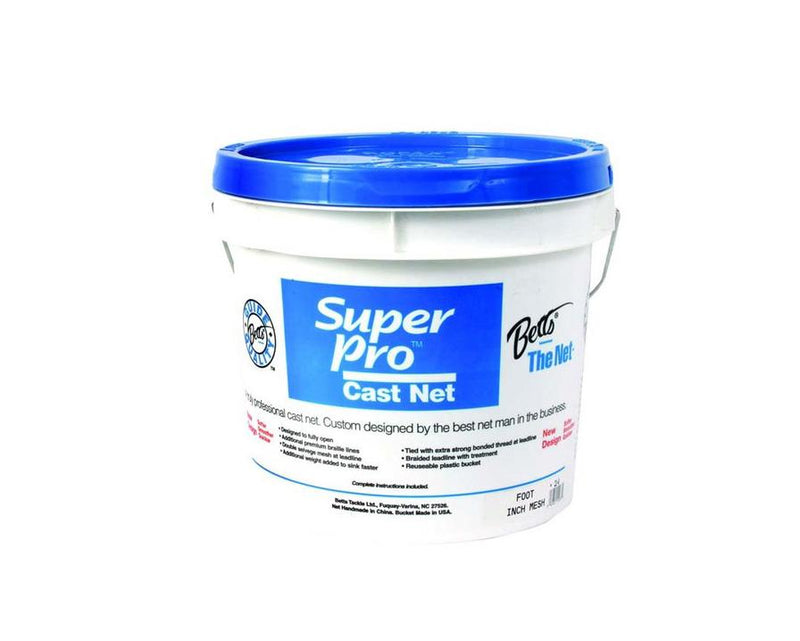 BETTS 24-8 Super Pro Mono Bait Cast Net, 8' 1/4-Inch, Mesh, 1.3 lb. pe –  Crook and Crook Fishing, Electronics, and Marine Supplies