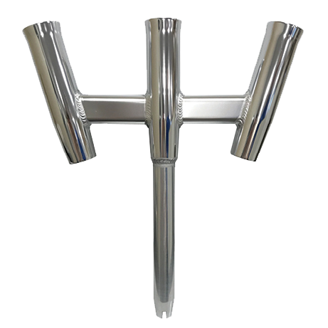 anodized aluminum trident rod holder